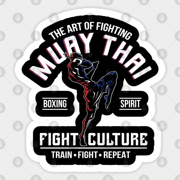 Muay Thai fight culture Sticker by Teefold